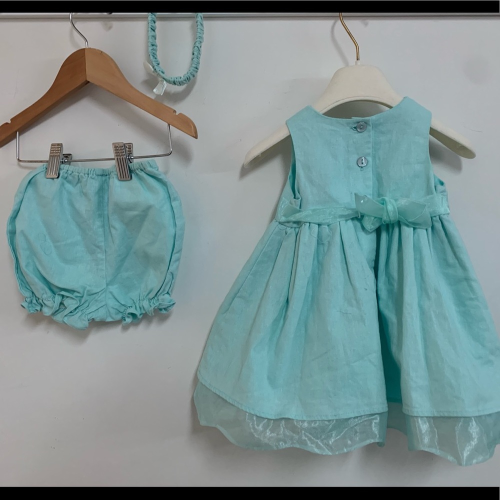 Vintage Baby Linen Dress Set - Picture 5 of 5
